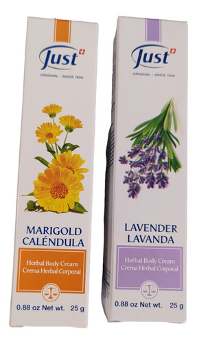 Crema De Calendula 25 Gr + Crema De Lavanda 25 Gr Just