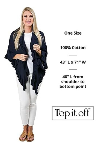 Top It Off Ava Ruffle Wrap Xale Triangular Feminino Fei