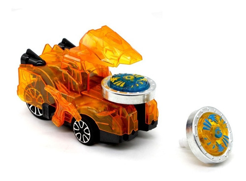 Beyblade Lanzador Pistola Carro Dino Con Trompo X2 Juguete 