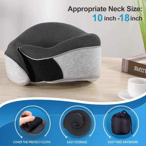 Almohada De Cuello De Viaje Ubeuonly Ajustable Espuma