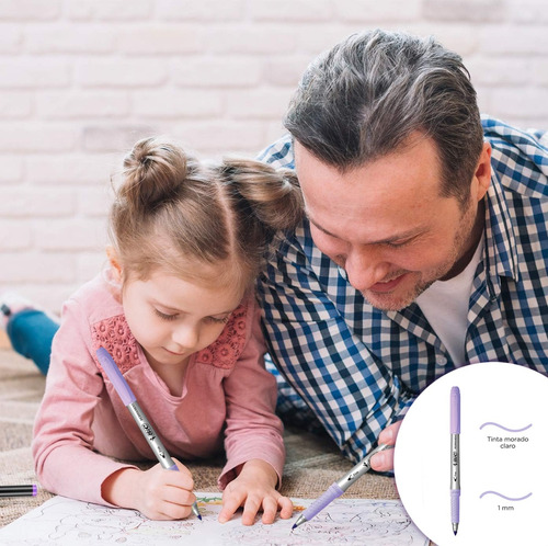 Sharpie Punto Fino Morado 5 Piezas Marcadores Plumones
