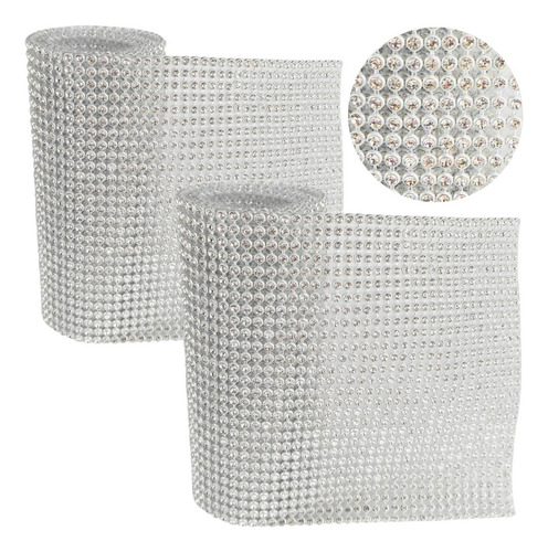 Manta De Strass Termocolante Prata Kit 2un 5x45cd