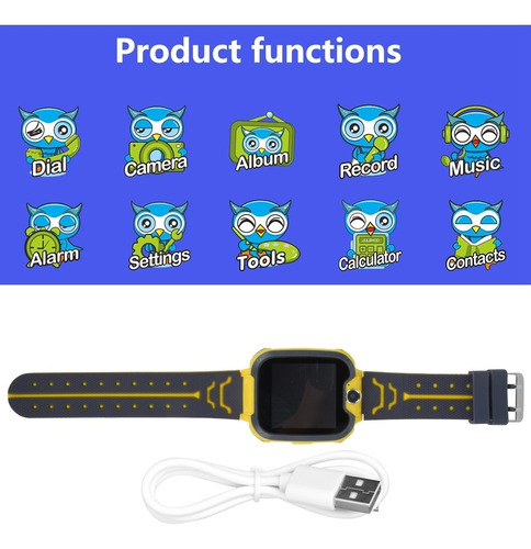 Imagen 1 de 9 de Reloj De Teléfono Inteligente Para Niños Con Juego De Cám