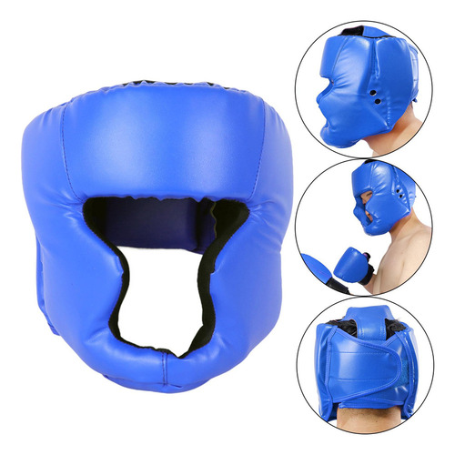 B Capacete De Boxe Unissex Bochechas Protetor 58 A 66cm Azul
