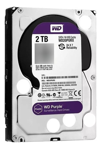 Western Digital Disco Duro Sata 2tb Especial Para Dvr Wd 