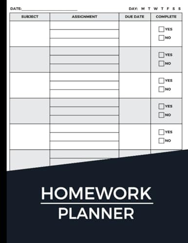Libro: Homework Planner: Undated Assignment Tracker For And