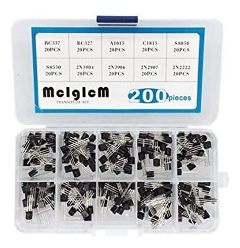 Mcigicm Transistor Kit, 200 Pc 10 Valores Bc337 Bc327 2n2222