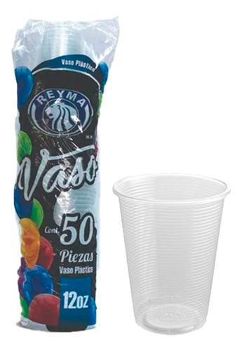 Vasos Desechables Transparentes Reyma Para Fiesta #12 50pz