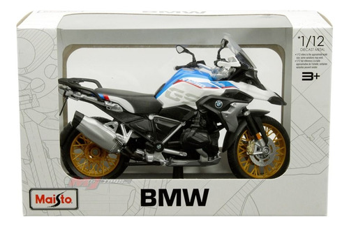 Bmw R1250 Gs Motocicleta A Escala 1/12 Maisto Color Blanco Blanco/negro