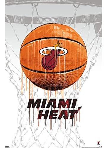 Nba Miami Heat - Drip Basketball 21 Wall Poster, 22.375...
