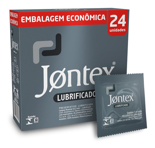 Imagem 2 de 5 de Preservativo Lubrificado Jontex C/24 Camisinhas