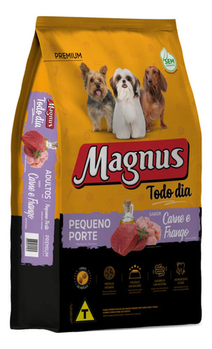 Ração Magnus Todo Dia Cães Pequenos Sabor Carne E Frango 3kg
