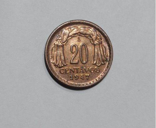 20 Centavos Año 1947 Sin Circular