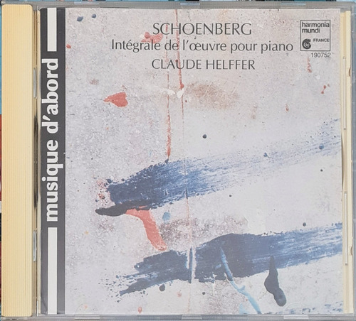 Cd Schoenberg Integrale De Oeuvre Pior Piano Claude Helffer