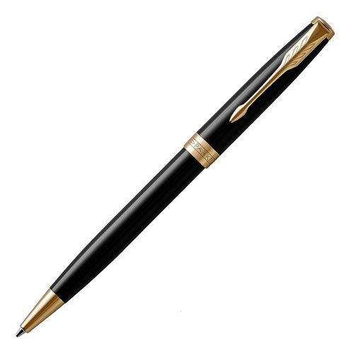 Bolígrafo Parker Sonnet Black Gt azul/negro con exterior negro y tinta dorada