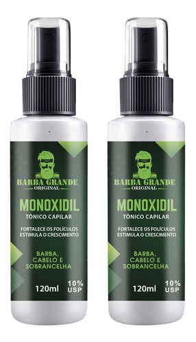 Kit Monoxidil Masculino 120ml Com 2 Unidades