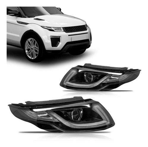 Farol Range Rover Evoque 2016 17 18 2019 C/led D3s 10 Pinos
