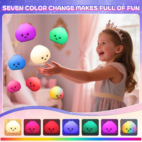 Lámpara De Silicona Espanta Cucos Recargable Luz Rgb Touch
