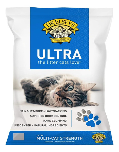 Arena Aglomerante Para Gatos Dr. Elsey's 18 Kilos