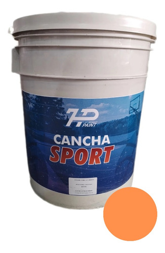 Pintura De Alto Trafico Para Canchas Color Naranja.