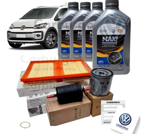 Kit Revisão Completo Original Volkswagen Filtros Up 170 Tsi