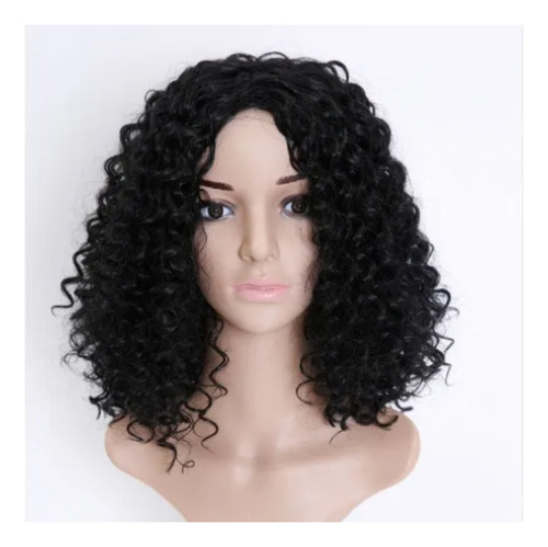Para . Peruca De Cabelo Humano Natural De 25 Cm Com Ondas
