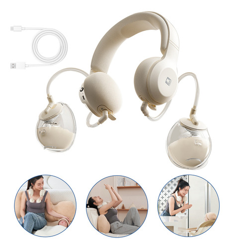 Extractor Leche Electrico 2pcs Estilo Cabestro Manos Libre Plmuyy