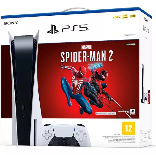 Playstation 5 + Jogo Marvels Spider Man 2 825 Ssd Bivolt