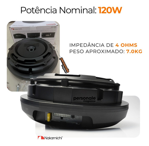 Caixa Ativa Subwoofer Step Selada 11 1000w Nakamichi 4ohms