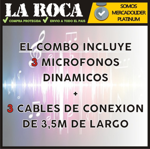 Imagen 5 de 10 de 3 Microfono Ross Fm138 Para Cantante Karaoke - Cuo