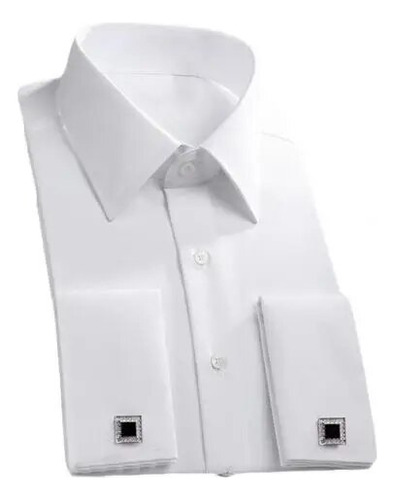 Camisa Francesa De Algodón Para Hombre, Camisa De Vestir Par