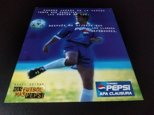 (pf677) Publicidad Pepsi * Ariel Ortega