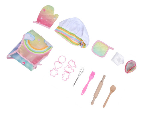 Juego De Delantales Para Hornear Para Niños, Guantes De Coci
