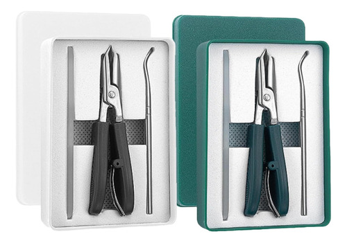 Cortauñas Biselados Eagle Beak, Dos Juegos (verde+negro)