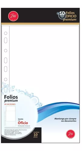 FOLIO A4 CRISTAL PP DE 40 MICRONE PAQUETE X 100 UNIDADES AVIOS