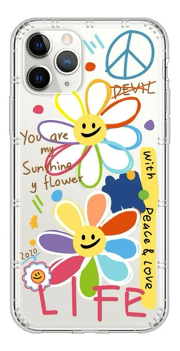 Funda Case Protector Para iPhone, Diseño De Flores Coloridas