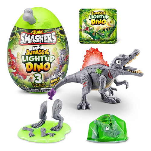 Zuru Smashers Mini Jurassic Light Up Dino Huevo Sorpresa 