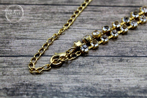 Accesorio Cinturón Caderín Collar Largo De Cadena De Strass