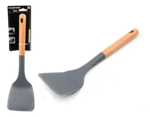 Espatula Pala Plana Txm7-m04 Color Gris Mango De Madera