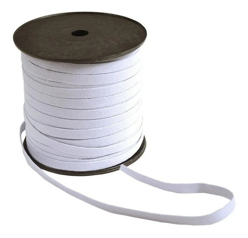 Elástico 1cm Branco Rolo C/ 100 Metros  - Qualidade