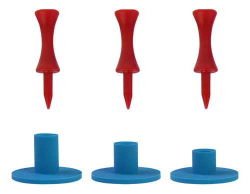 3 Soporte En T Para Golf, Soporte Para Pelota De Golf, Rojo