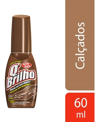 Cera Liquida Para Sapato Qbrilho Marrom 60ml