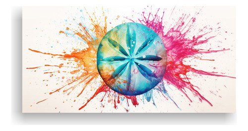 100x50cm Cuadro Exclusivo Sand Dollar En Colores Deslavados
