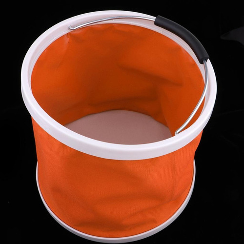 Cubo Plegable For Agua, Ideal For Acampar Y Pescar.
