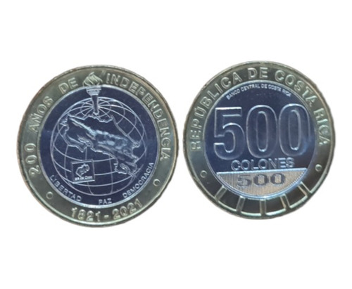 Monedas Mundiales : Costa Rica  500 Colones  2021