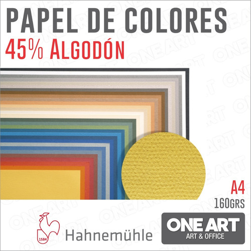 Papel A4 Colores Hahnemuhle 45% Algodón 160g - Vs Colores