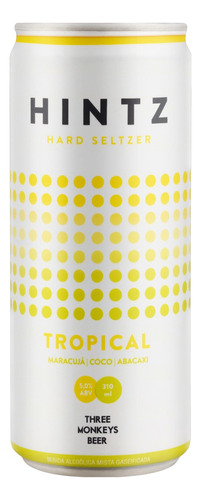 Bebida Mista Alcoólica Gaseificada Tropical Three Monkeys Hintz Lata 310ml