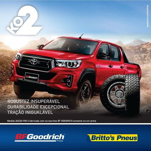 Imagem 9 de 10 de Kit 4 Pneus Aro 18 Bf Goodrich All-terrain Ko2 - 265/60 R18