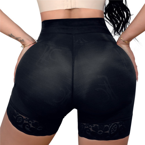 Faja Short Media Pierna Con Pretina | Ajuste Y Realce C-145 Negro Xl