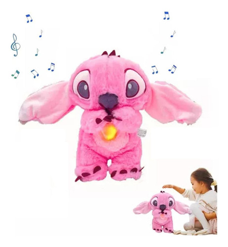 Peluche Ángel De Lilo Y Stitch Que Respira Calma La Ansiedad